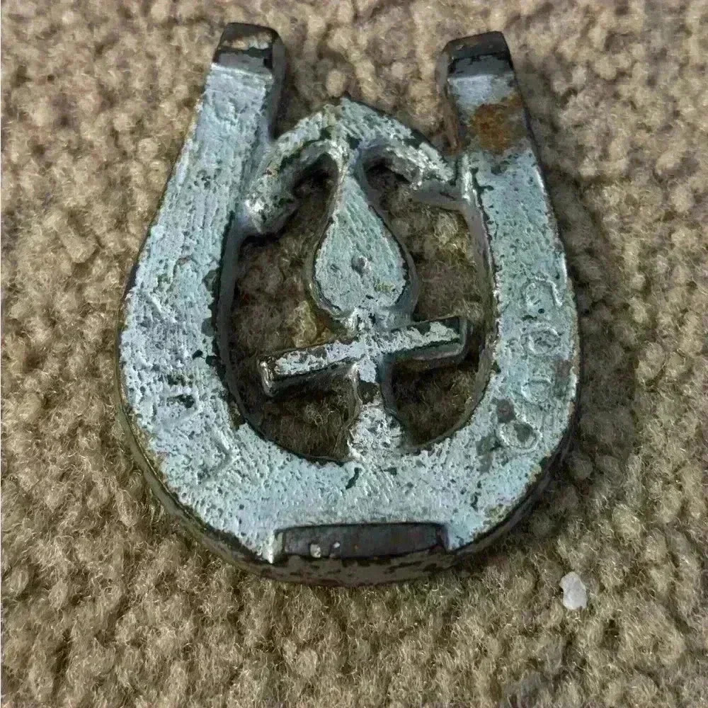 Vintage Cast Iron Horseshoe With anchor